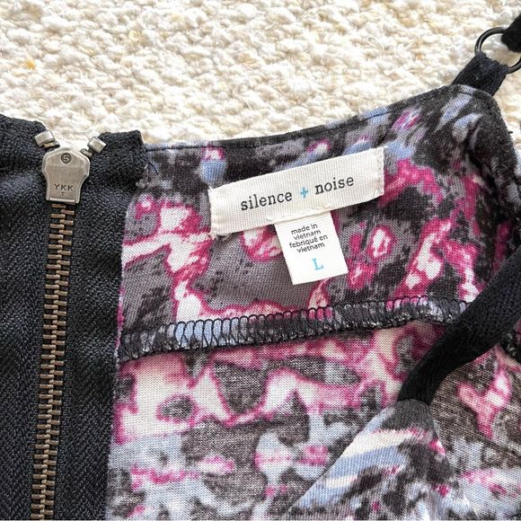 Silence + Noise Abstract Print Tank Mini Dress Large - Picture 11 of 12